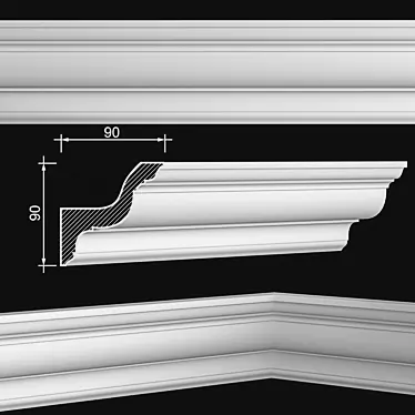 IllumiCrown KS001 Lighted Cornice 3D model image 1 