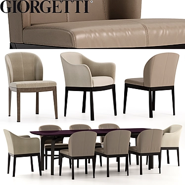 Giorgetti Normal Table Set 3D model image 1 