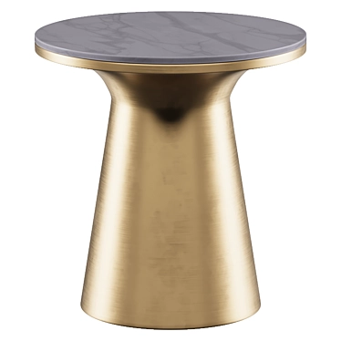 Marble Pedestal Side Table 3D model image 1 