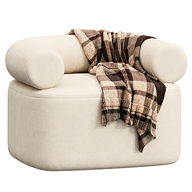 Luxury Velvet Chair: SARAH ELLISON Huggy 3D model image 1 