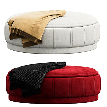 Malibu Pouf: Luxurious Comfort & Style 3D model image 1 