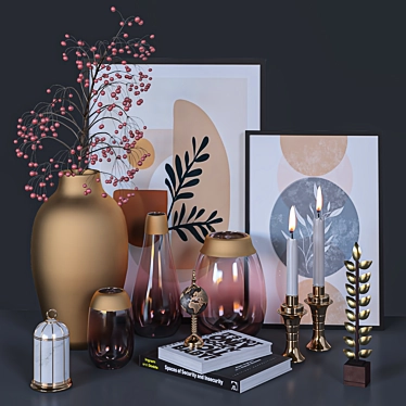 Elegant 2015 Decorative Set 3D model image 1 