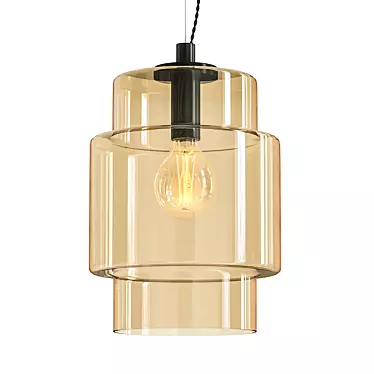 Ebbot Glass Pendant Light: Elegant Illumination for Modern Spaces 3D model image 1 