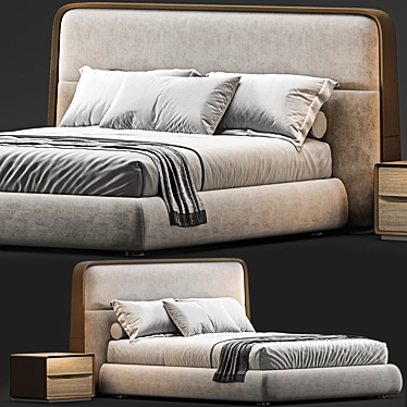 Giorgetti Frame Bed: Sleek and Stylish 3D model image 1 