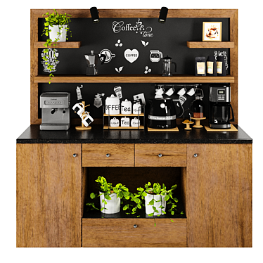 Coffee Bar 01: Bialetti, Hamilton Beach, Cuisinart, Kitchen Aid, Money Plants 3D model image 1 