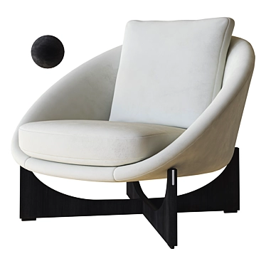 Elegant Lido Armchair: Minotti 3D model image 1 