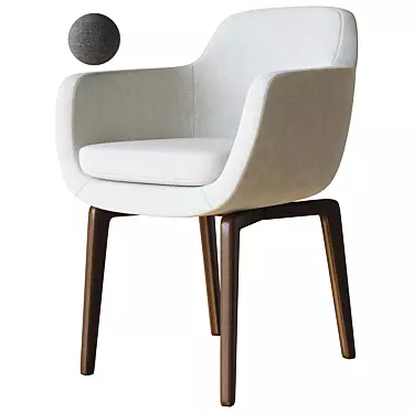 Elegant Belt Dining Chair 3D model image 1 