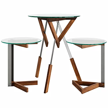 Szenegestell Table Set: Chic and Modern 3D model image 1 