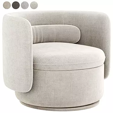 Italian Elegance at its Finest: Alessandra Swivel Armchair 3D model image 1 