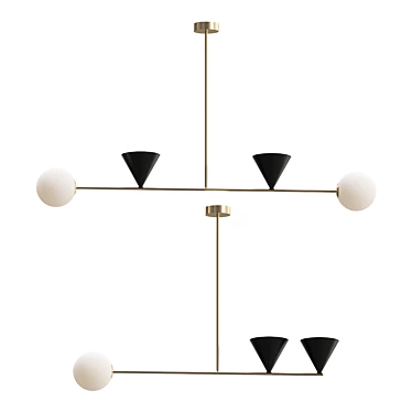 Elegant Balance Pendant Lamps 3D model image 1 