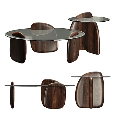 Wood tables SHARK roche bobois