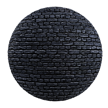 PBR Brick Loft Anthracite: HD Seamless Textures 3D model image 1 