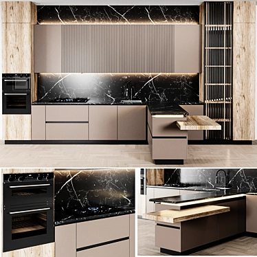 Versatile Italian Modern Kitchen 3D model image 1 