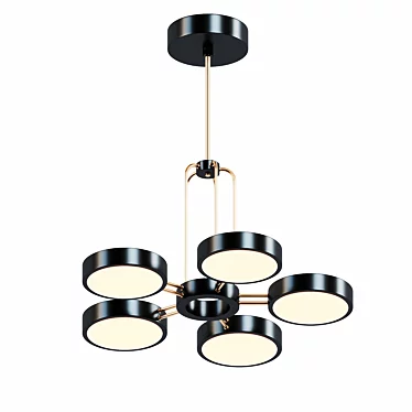 Elegant Five Light Abbott Chandelier 3D model image 1 