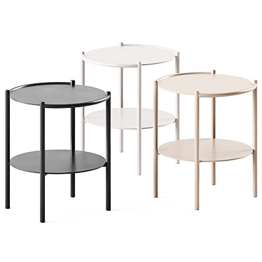 Minimalist Round Side Table 3D model image 1 