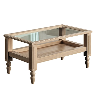 Modern Oak Coffee Table 3D model image 1 