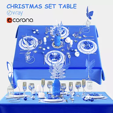 Festive Tableware Set 3D model image 1 