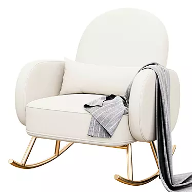 Modern Compass Rocker Chair 3D model image 1 