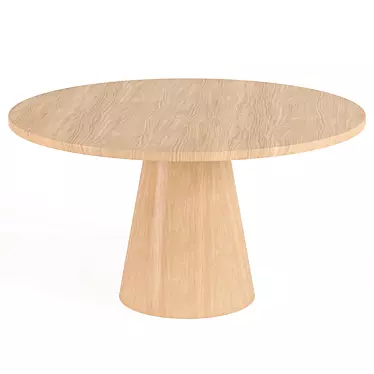 Rustic Elegance: Althea Round Dining Table 3D model image 1 