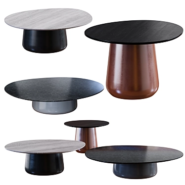 Title: HOLLY HUNT Satellite Trio-Tables 3D model image 1 