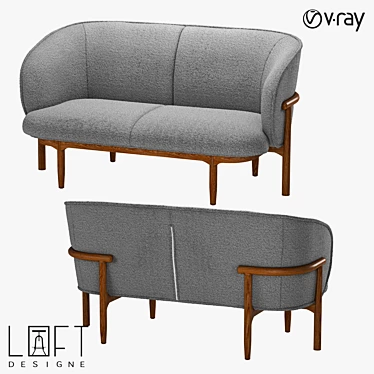 Modern LoftDesign 2008 Sofa 3D model image 1 