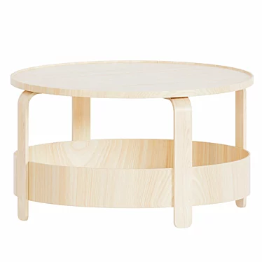 Sleek Birch Wood BORGEBY Table 3D model image 1 