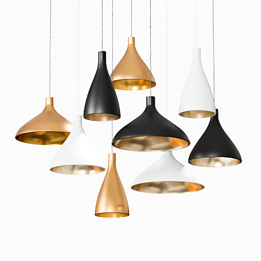 Title: Sleek Swell Pendant Light 3D model image 1 