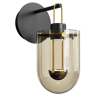 Sleek Sivan Wall Sconce 3D model image 1 