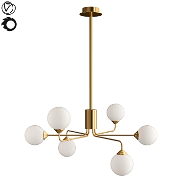 Elegant Ceiling Chandelier - FREYA ALEXIS 3D model image 1 