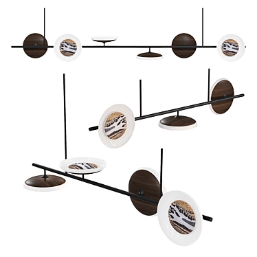 Wooden LED Rack Lamp - Lampatron SWEEP 3D model image 1 