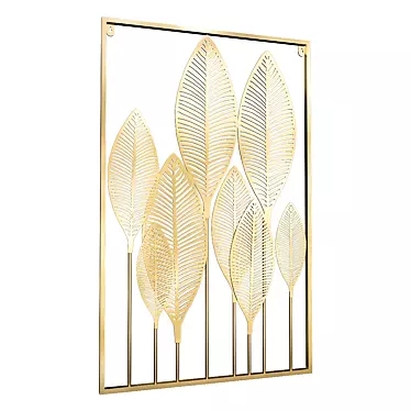 Designer Leaf Wall Decor - ImperiumLoft 3D model image 1 