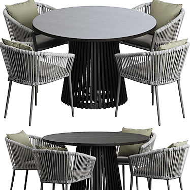 Elegant Muse & Forma IRUNE Dining Table 3D model image 1 