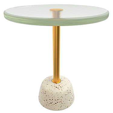 Elegant Parla Blossom Glass Table 3D model image 1 