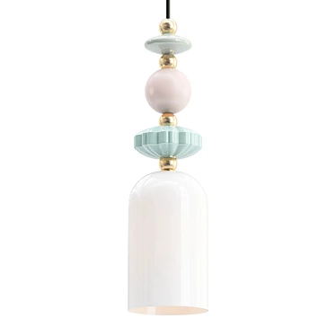 Candy-Colored Iris Hanging Lamp 3D model image 1 
