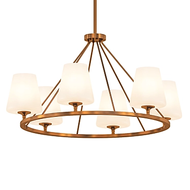 Elegant Jamestown Gold Chandelier 3D model image 1 