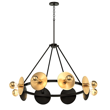 Elegant Zayden Chandelier - Small 3D model image 1 