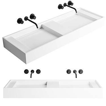 Miraggio Double Sink Vanity 3D model image 1 