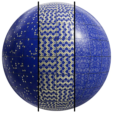 FB145 Pool Mosaic Tiles: High-Quality Glass Texture 3D model image 1 