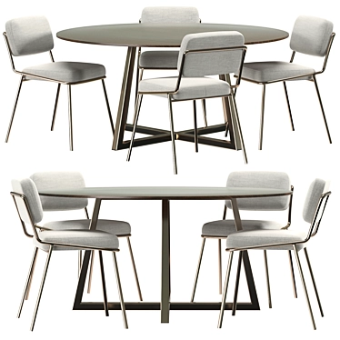 Sophisticated Dining Set by Connubia 3D model image 1 