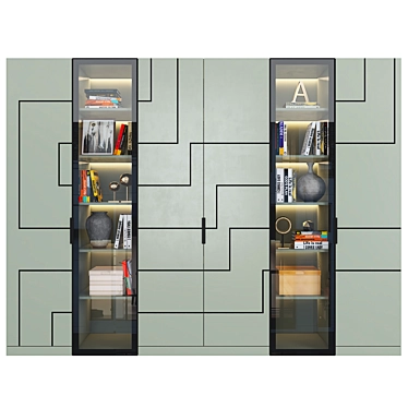 Modern Kanzasi Wardrobe: Customizable & Spacious 3D model image 1 