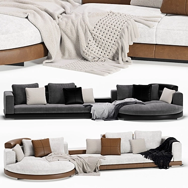 Minotti Connery Modular Sofa: Stylish and Versatile Seating 3D model image 1 