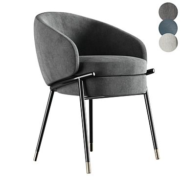 Elegant Little Dining Armchair: Longhi LLOyd 3D model image 1 