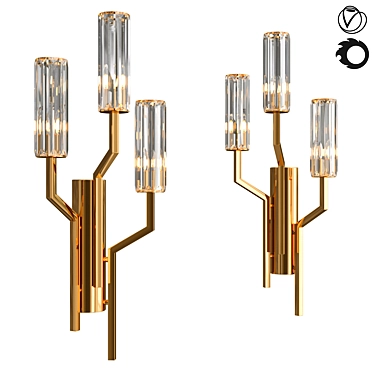 Sleek IRLIN TRIO Pendant Lights 3D model image 1 