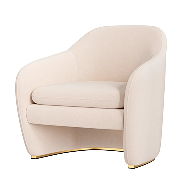 Modern Pavia Lounge Chair: Stylish, Comfortable 3D model image 1 