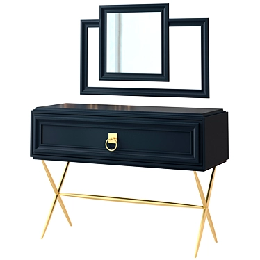 Elegant Dressing Table Set 3D model image 1 