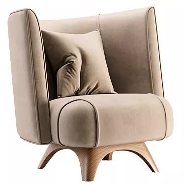 GINA Armchair: Modern Comfort by ENNE 3D model image 1 