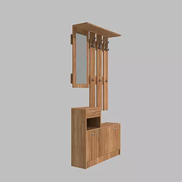 Sleek Modern Hallway Furniture 3D model image 1 