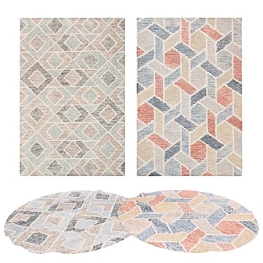 Versatile Set of 3D Rugs 3D model image 1 