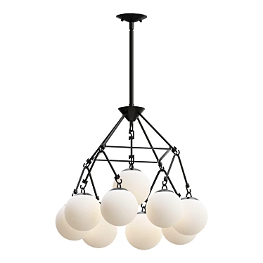 Elegant Orion 30" Chandelier 3D model image 1 