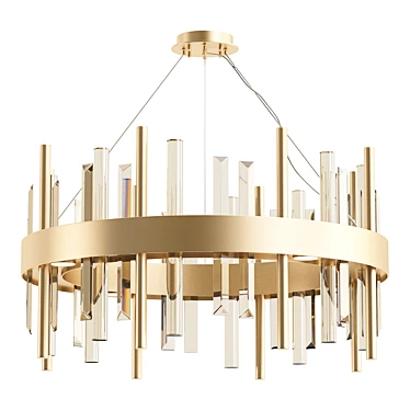 Belleza Crystal Round Chandelier 3D model image 1 